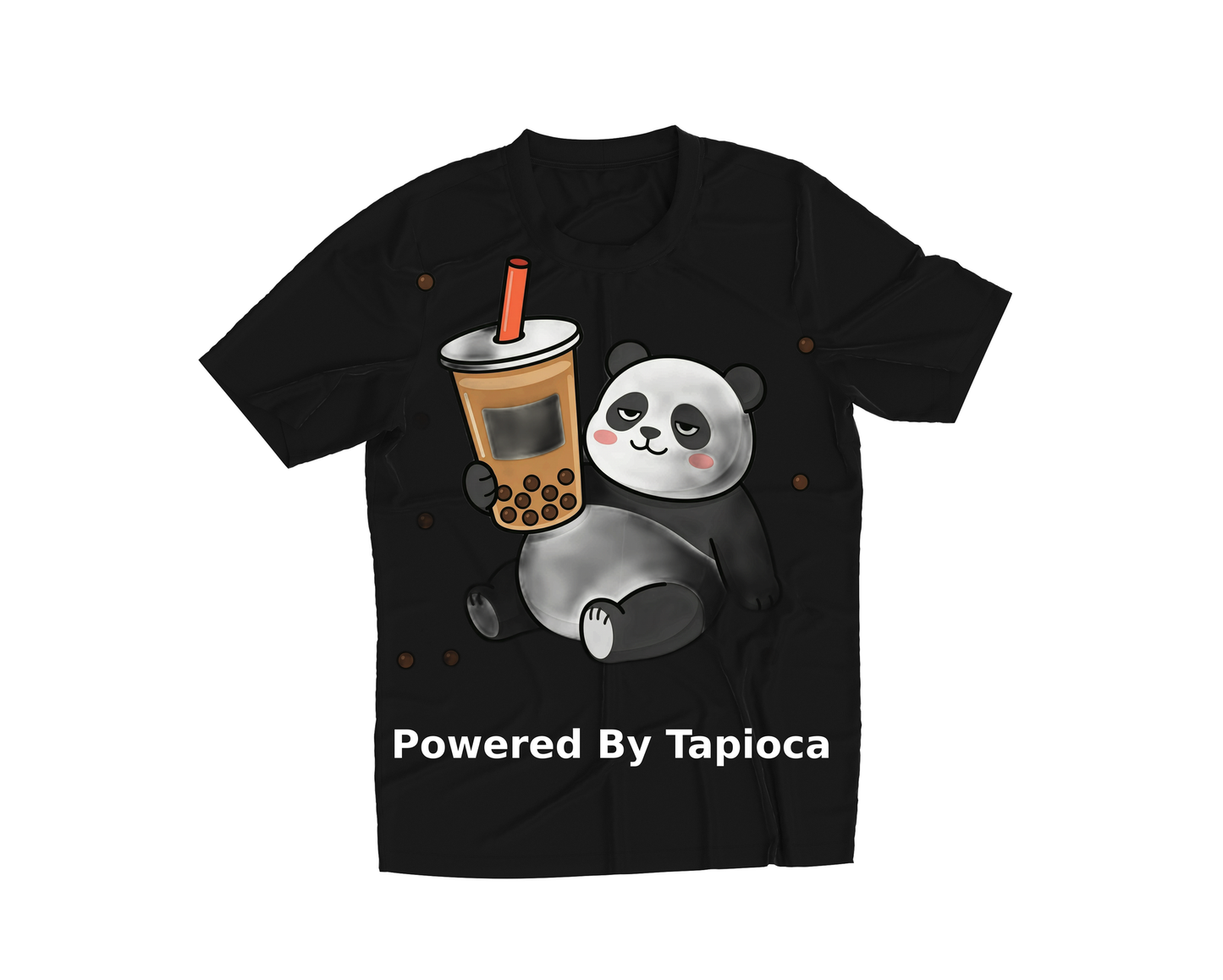 Lazy Panda Drinking Bubble Tea Boba Lover Cute Kawaii Bear Graphic T-Shirt